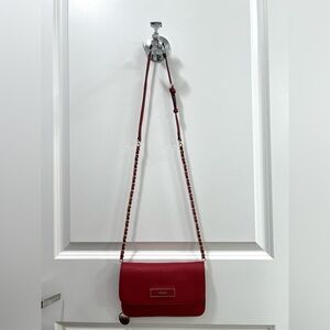 DKNY Saffiano Leather Red Crossbody Bag